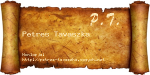 Petres Tavaszka névjegykártya